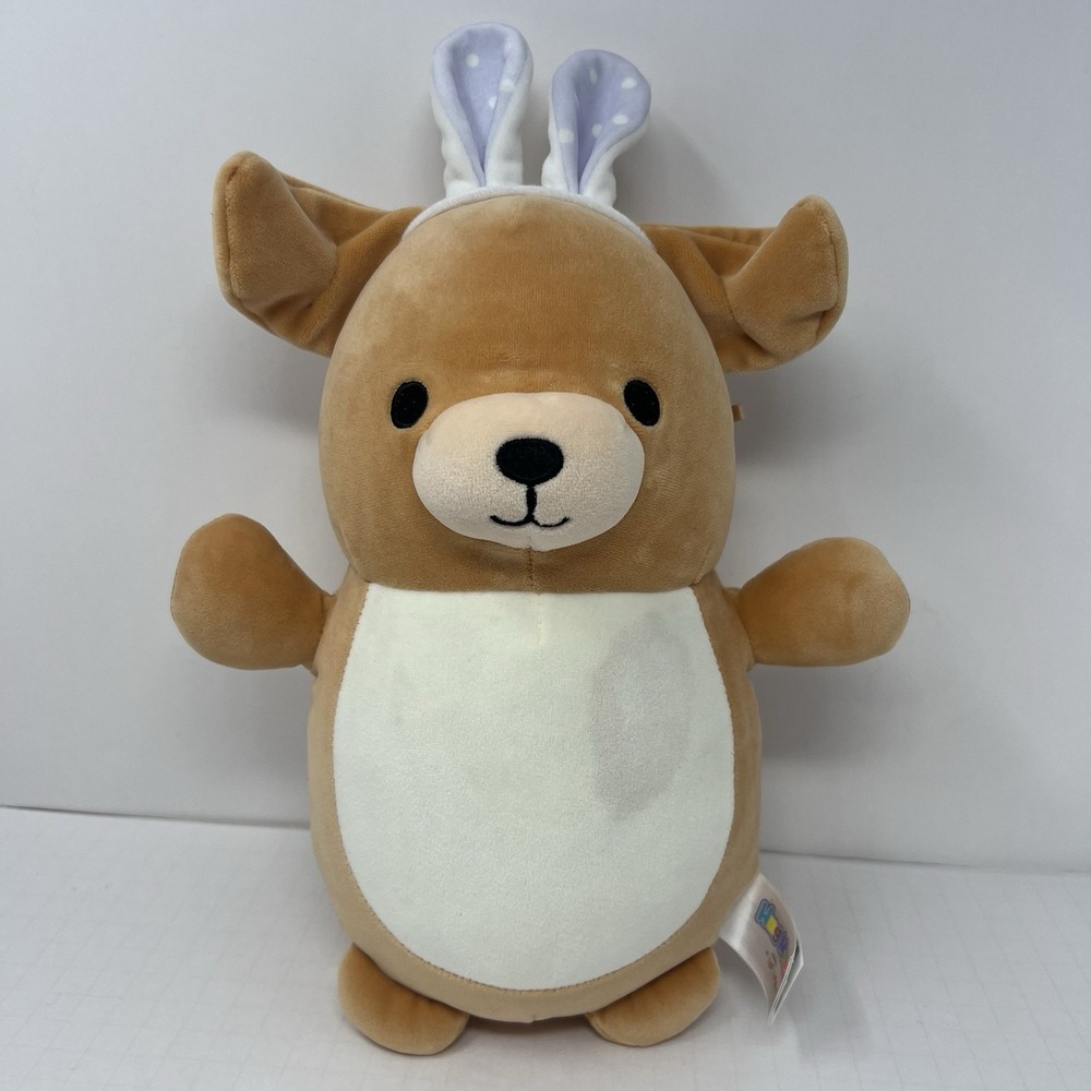 Squishmallows HugMees Plush 10 Inch Tan Stevon Dog Easter Bunny Ears